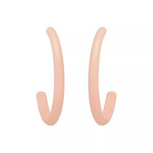 LC Lauren Conrad Pink Enamel Hoop Earrings - NEVER WORN!!  women’s jewelry hoops